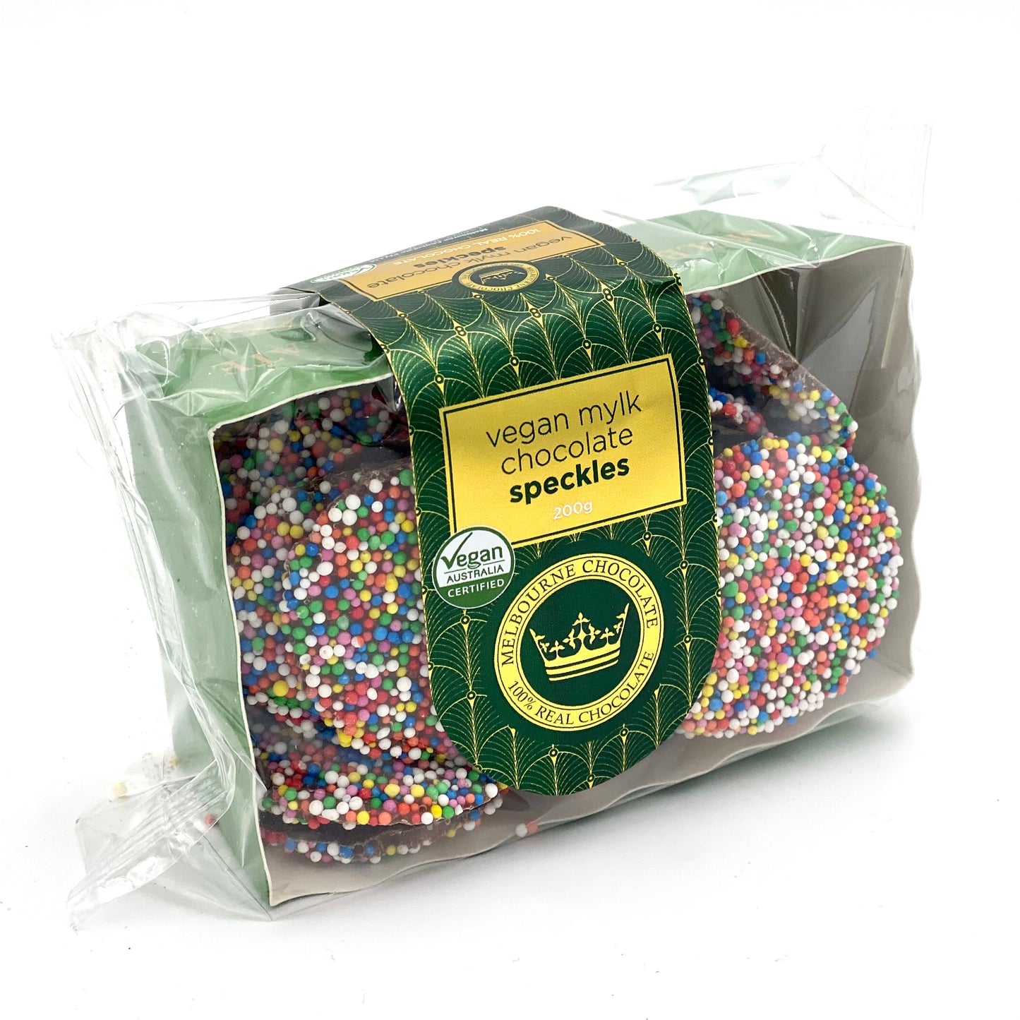 Vegan Mylk Chocolate Speckles 200g pack