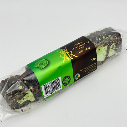 Premium Dark Chocolate and Mint Rocky Road 135g