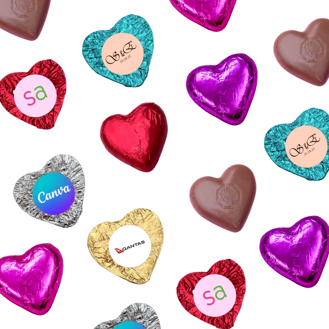 Personalised Milk Chocolate Heart - Mini 3.5cm 8g