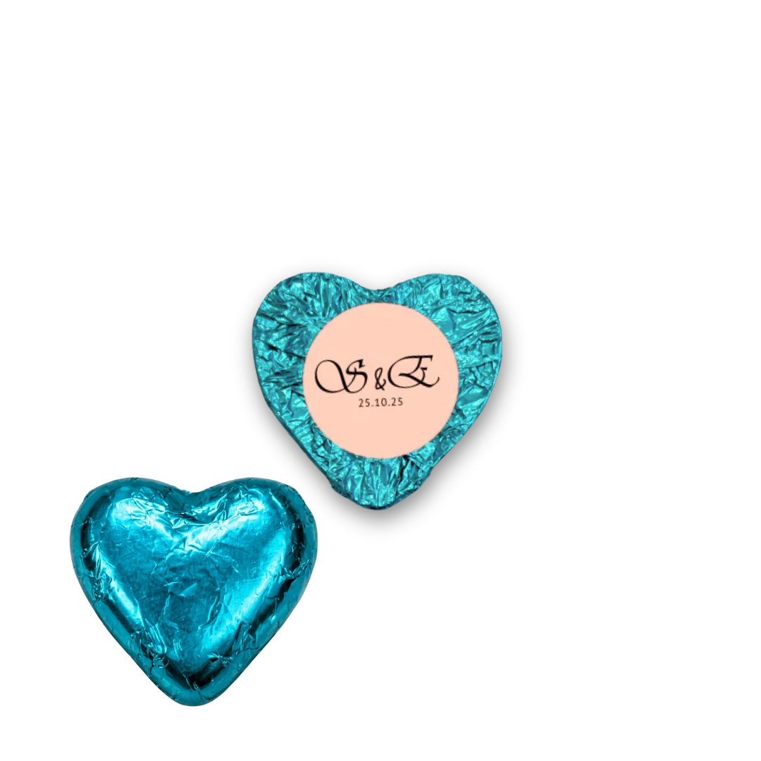 Personalised Milk Chocolate Heart - Mini 3.5cm 8g