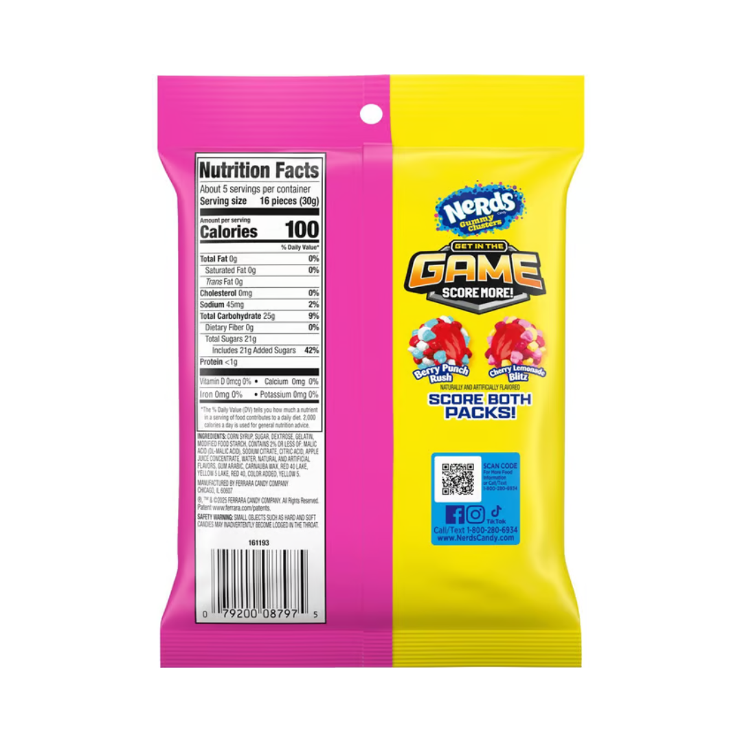Nerds Gummy Clusters Cherry Lemonade Blitz 141g