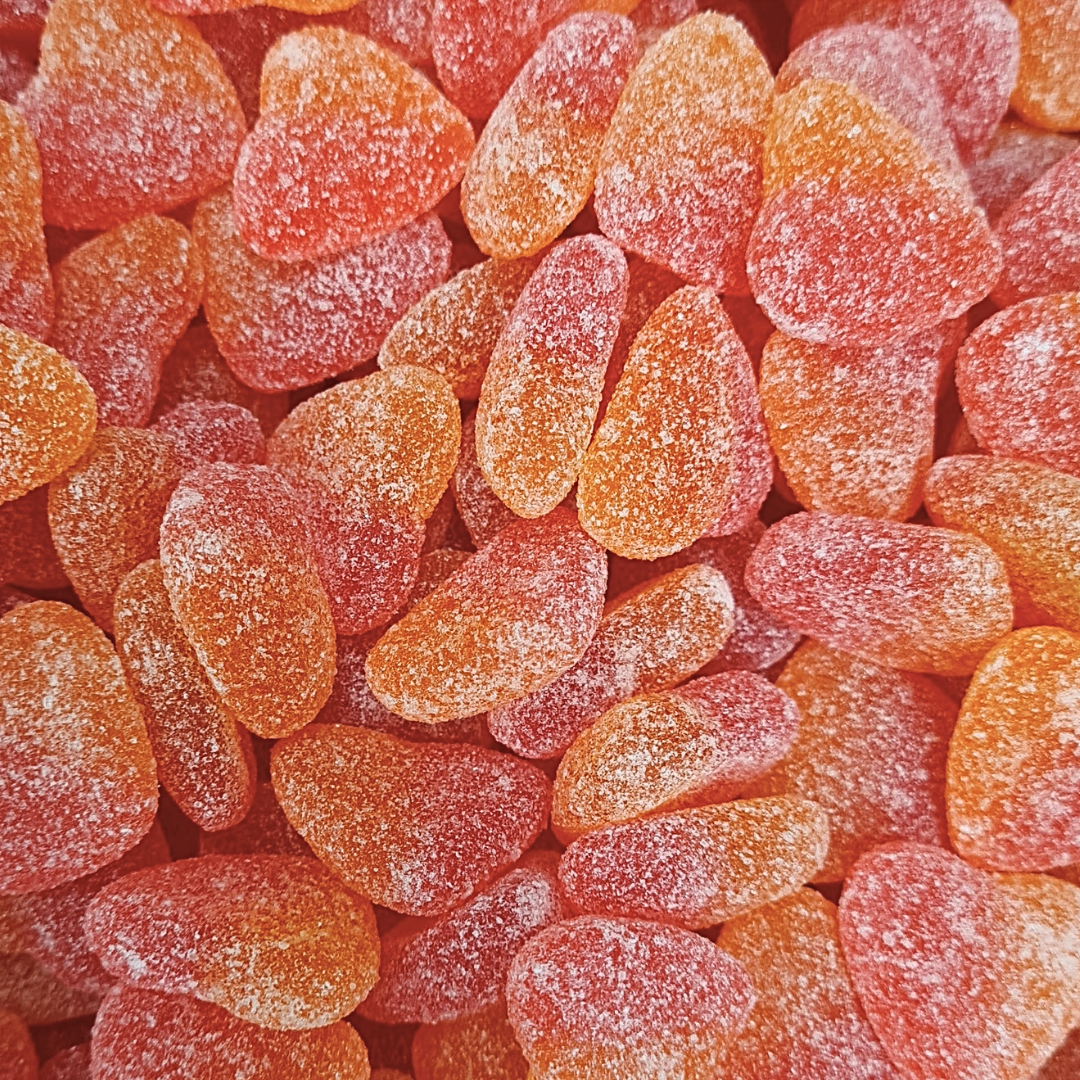 Juicy Jelly Sour Peach Hearts 1kg