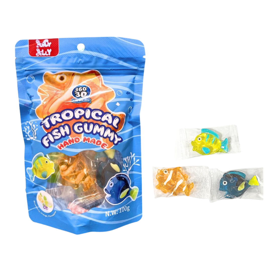 Juicy Jelly tropical fish gummy 100g