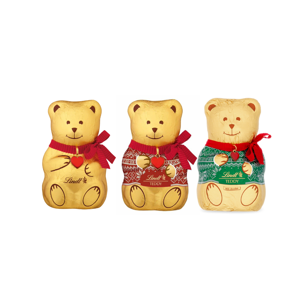 Lindt Gold Christmas Teddy's - Box of 100