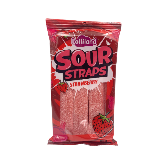 Lolliland Sour Straps Strawberry 160g