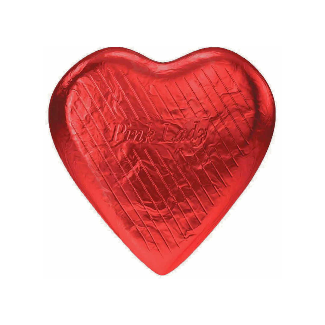 Milk Chocolate Hearts in Red Foil - Pink Lady 30g