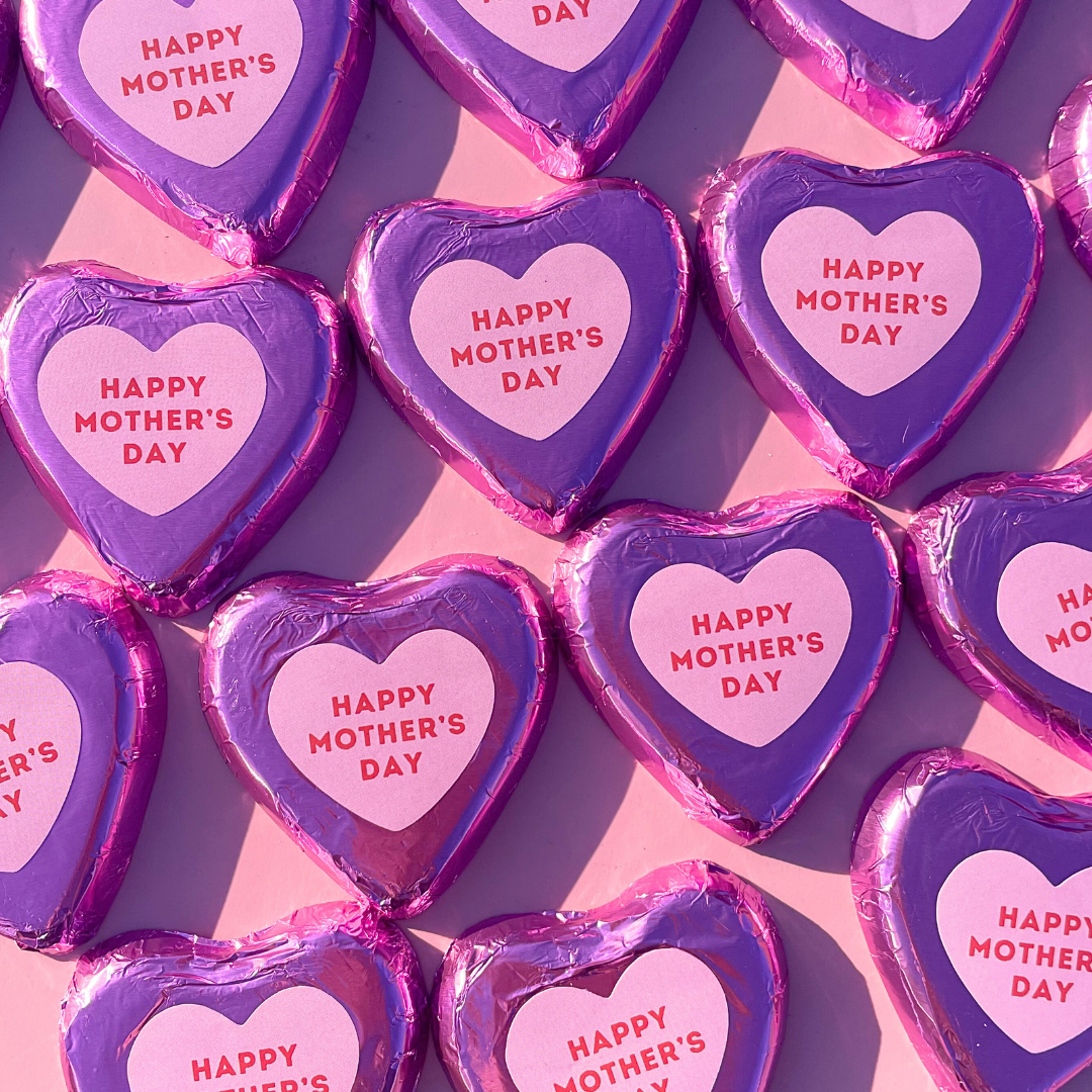 Personalised Premium Milk Chocolate Heart - Large 6.5cm 30g (Min 24)