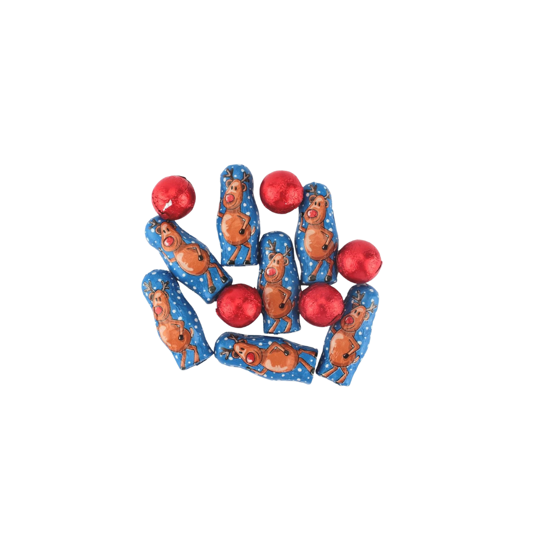 Mini Chocolate Reindeer & Red Noses - 69g Bag