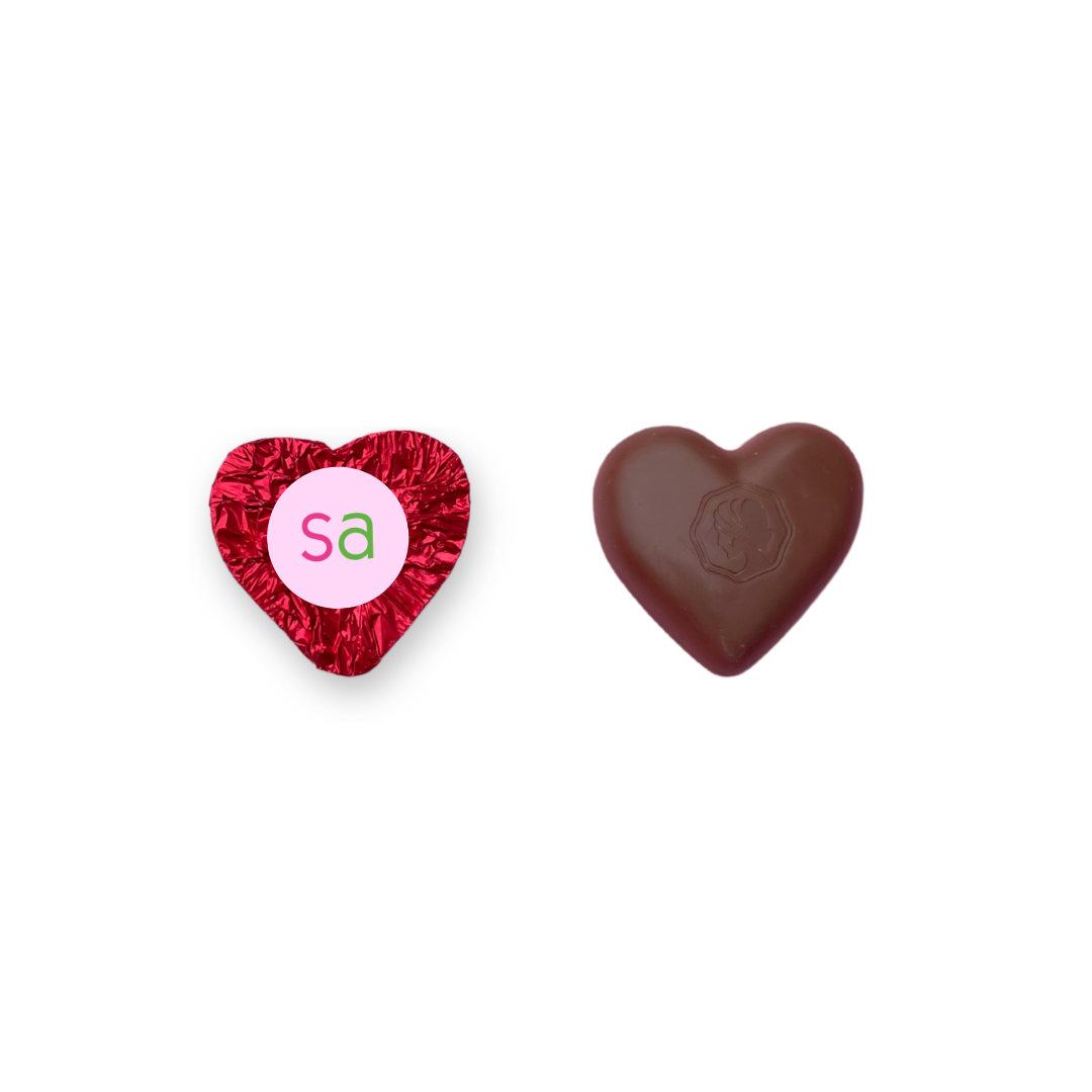 Personalised Milk Chocolate Heart - Mini 3.5cm 8g