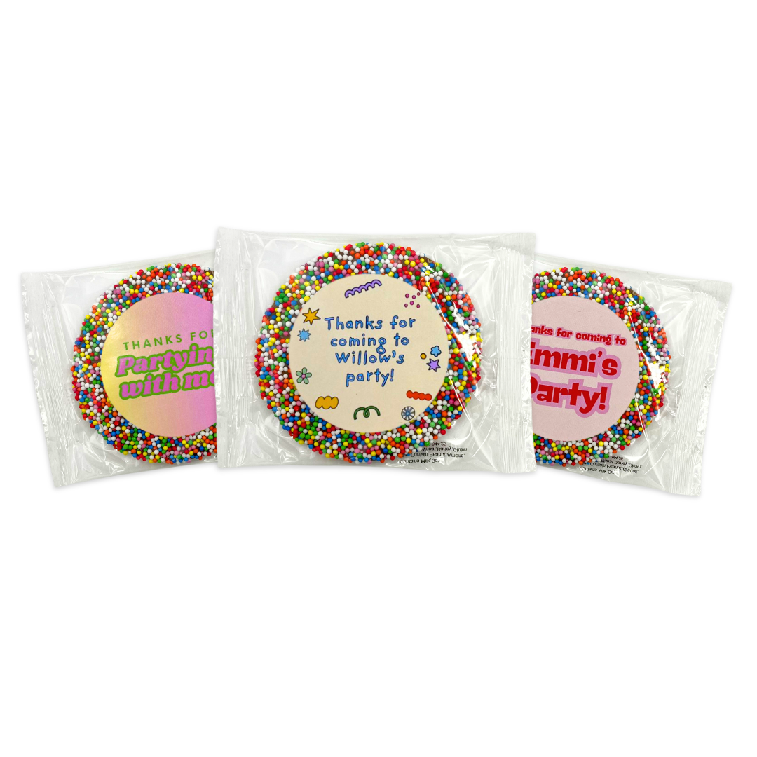 Personalised Birthday Milk Chocolate Speckle 40g (Min 12)