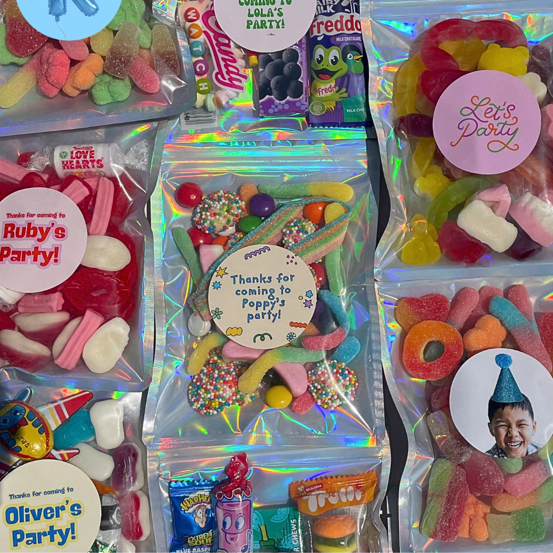 Personalised Birthday Party Lolly Bags (min 12)