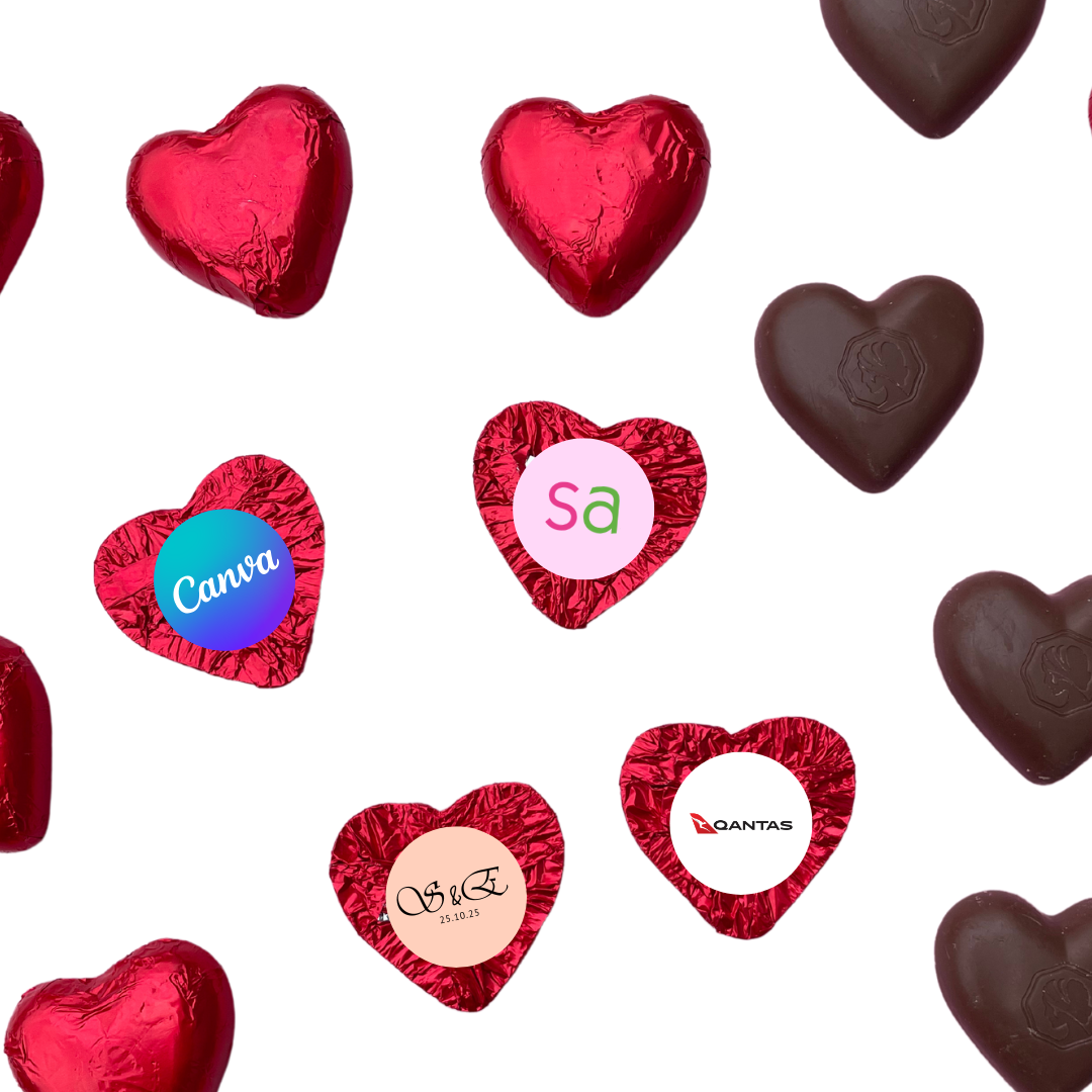 Personalised Milk Chocolate Heart - Mini 3.5cm 8g