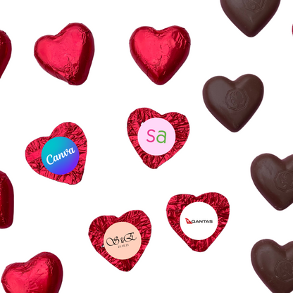 Personalised Milk Chocolate Heart - Mini 3.5cm 8g