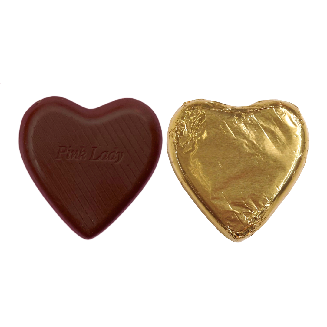Personalised Premium Milk Chocolate Heart - Large 6.5cm 30g (Min 24)