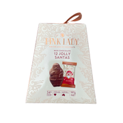 Pink Lady Milk Chocolate 12 Jolly Santas 180g Gift Box