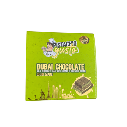 Pistachio Gusto Dubai Chocolate - Milk Chocolate Pistachio Small Bar 100g