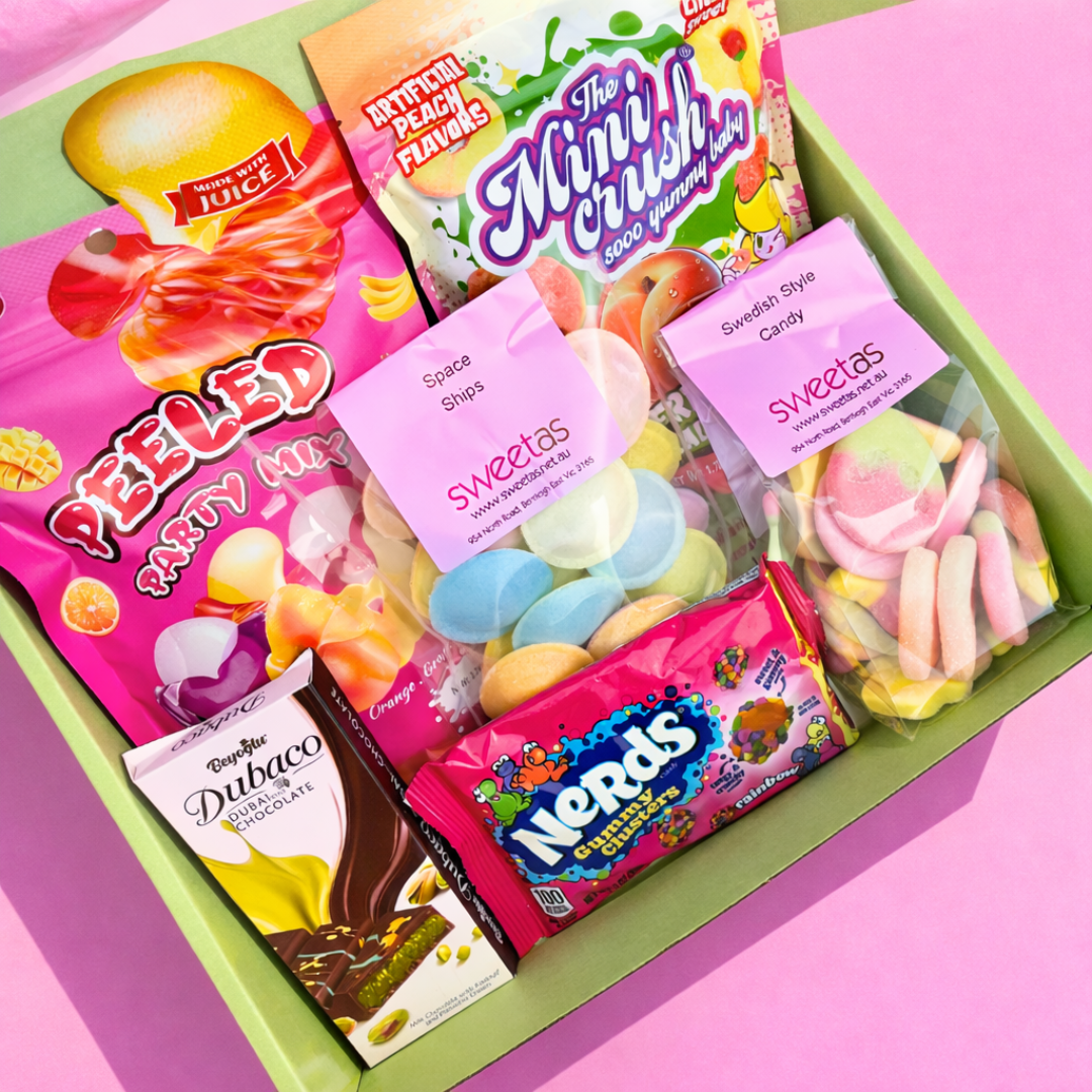 Trending TikTok Candy Gift Box – Peelable Candy, Dubai Chocolate & Swedish Candy