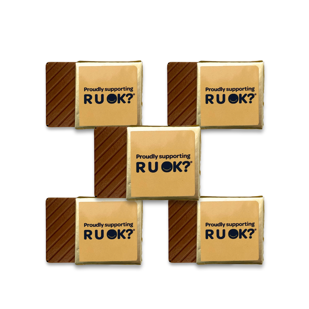 R U OK? DAY Mini Chocolate Squares 6g (min 40)