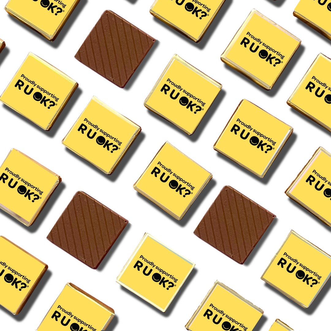 R U OK? DAY Mini Chocolate Squares 6g (min 40)