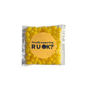 R U OK? Day Yellow Jelly Beans Lolly Bag 75g