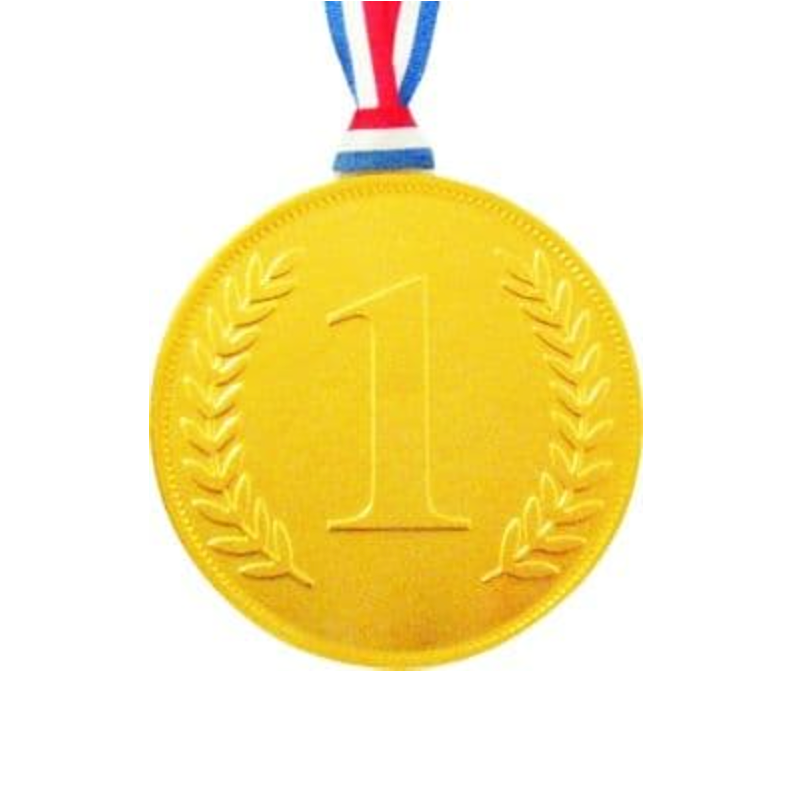 Milk Chocolate Large No.1 Medal / 24 Pack