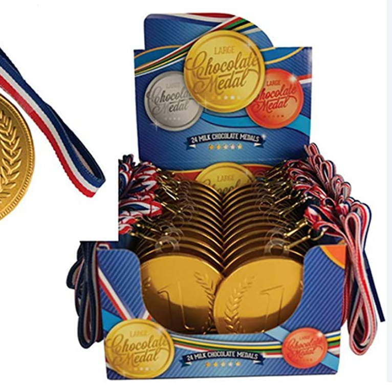 Milk Chocolate Large No.1 Medal / 24 Pack