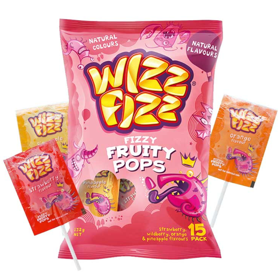 Wizz Fizz Fruity Pops | 15 pack