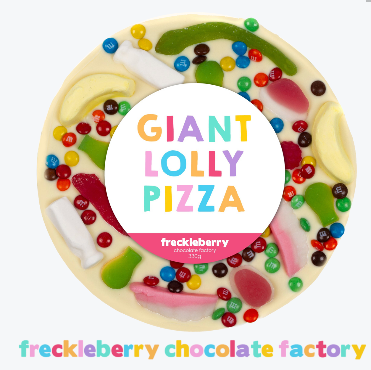 Freckleberry Giant Lolly Pizza / White Choc 330g