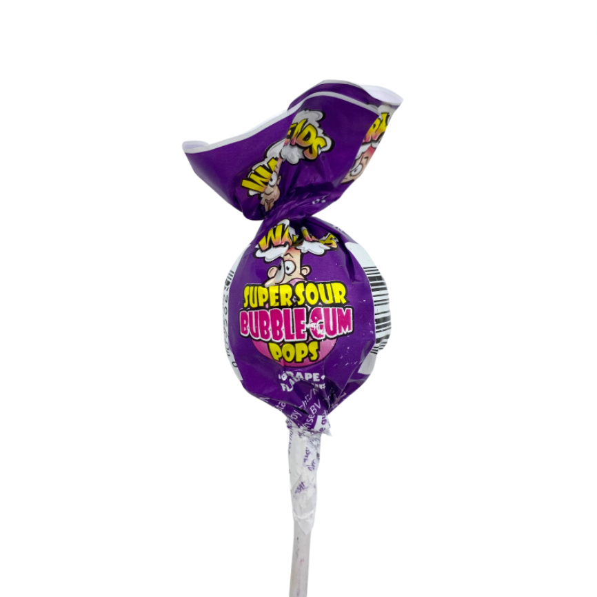 Warheads Super Sour Bubblegum Pops / Grape