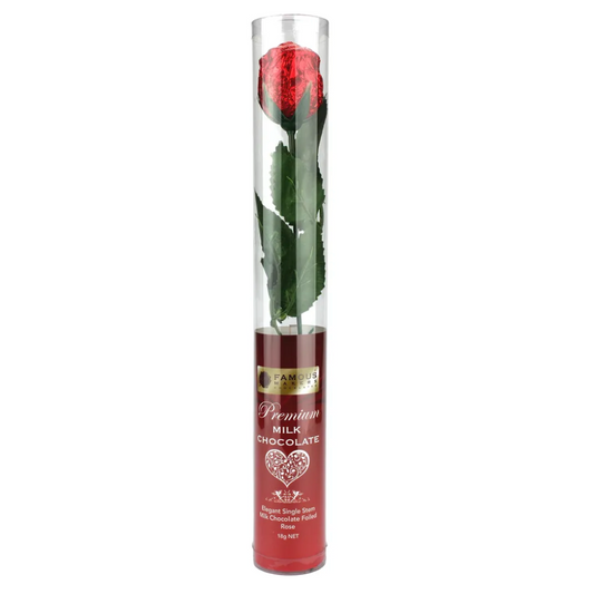 Single Stem Milk Chocolate Rose 18g