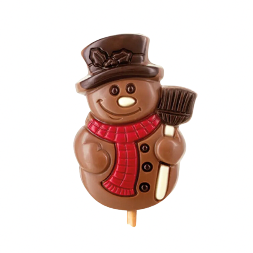 Frosty Snowman Chocolate Lollipop
