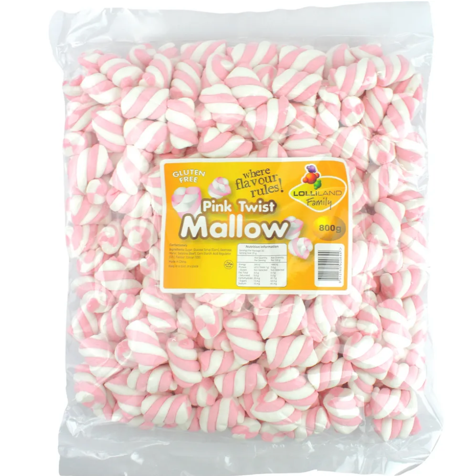 Pink Mallow Twists 800g