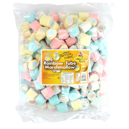 Rainbow Tube Marshallows 800g