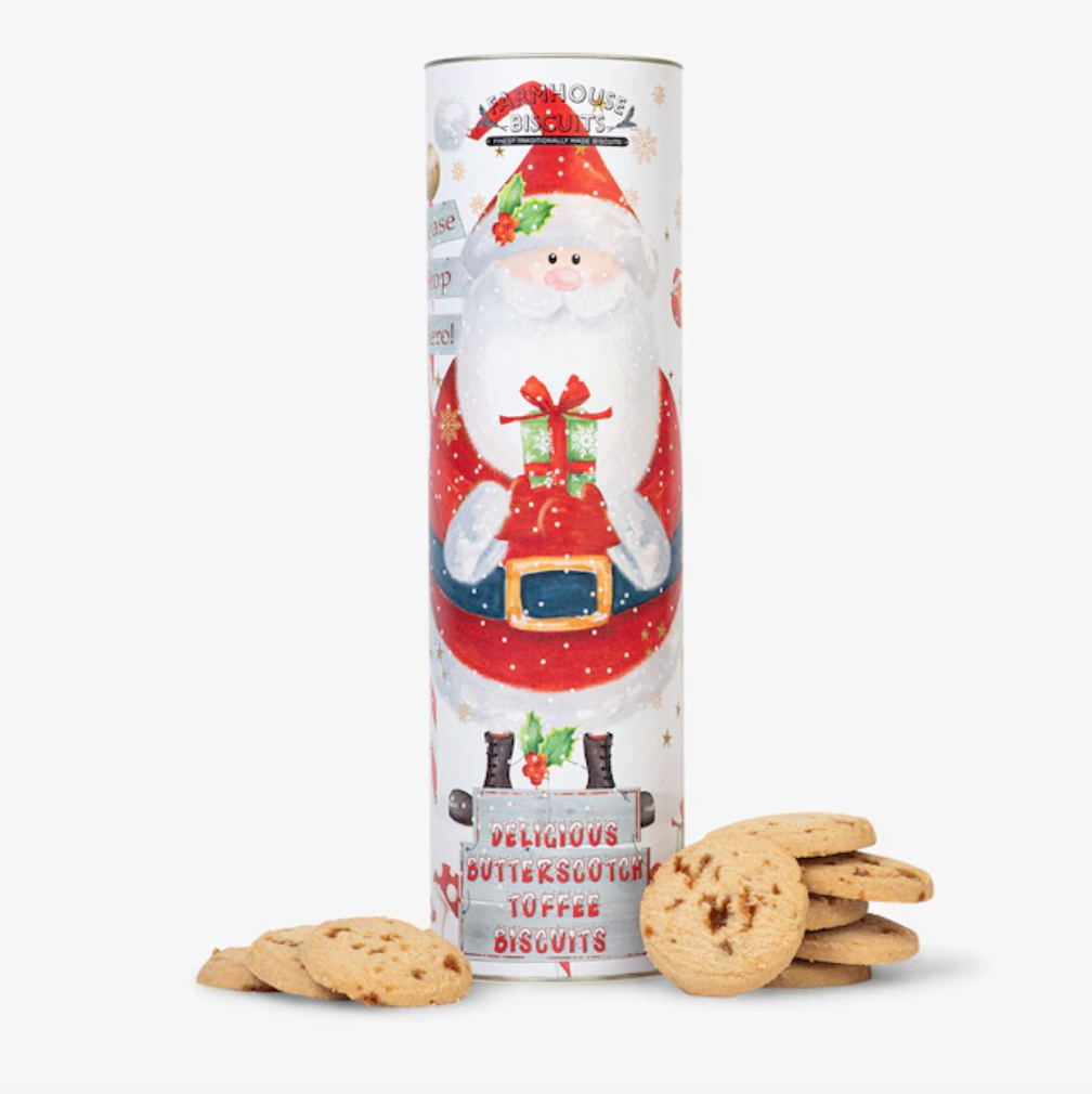 Farmhouse Biscuits Xmas Tube / Butterscotch Toffee