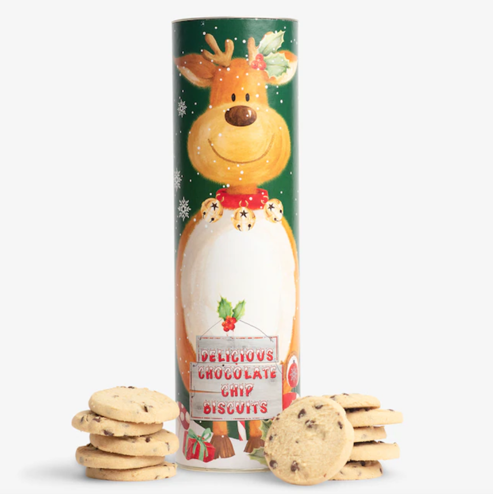 Farmhouse Biscuits Xmas Tube / Choc Chip 200g