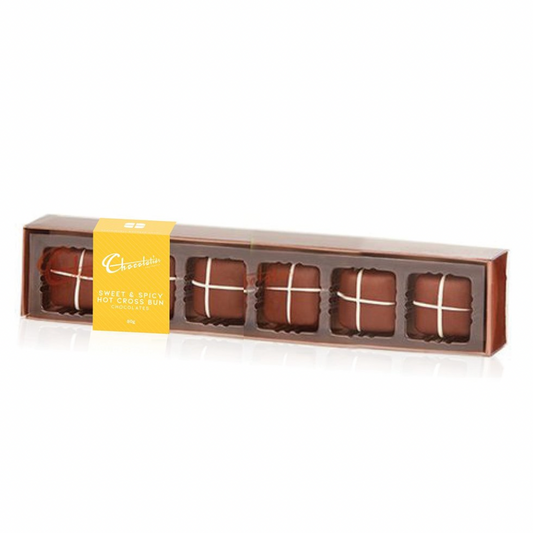 Chocolatier Hot Cross Bun Milk Chocolate 6 pack / 80g