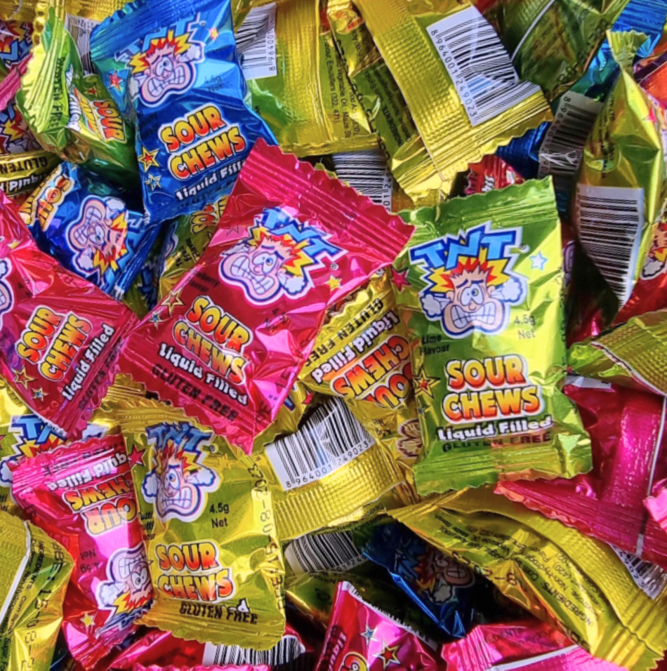 TNT sour chews 500g