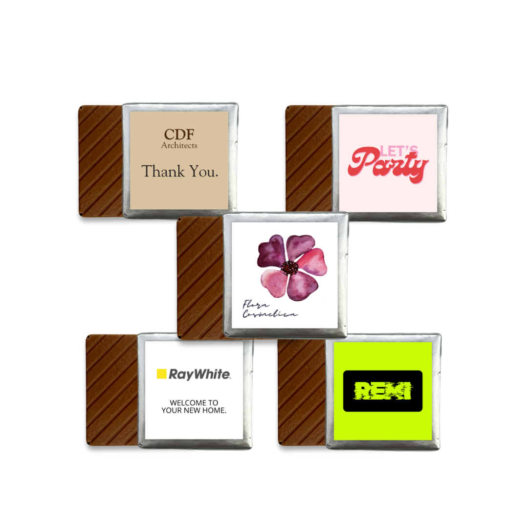 Personalised Milk Chocolate Squares 6g (min 40)