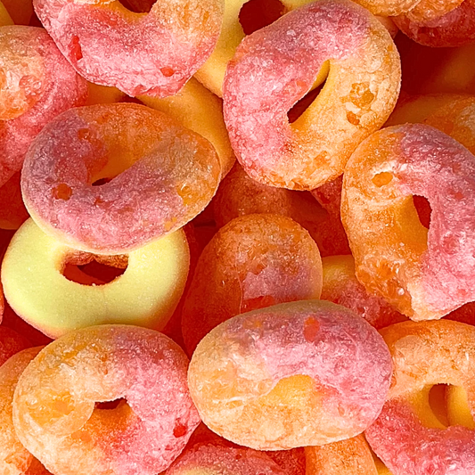 Sour Peach Freeze Sour Peach Rings - 40g