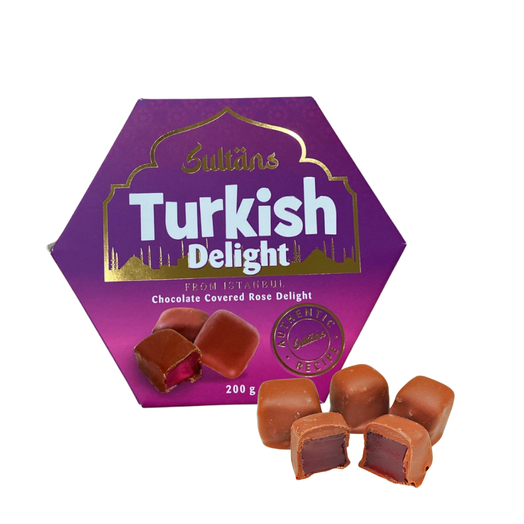 Sultans Chocolate covered Rose Turkish Delight 200g