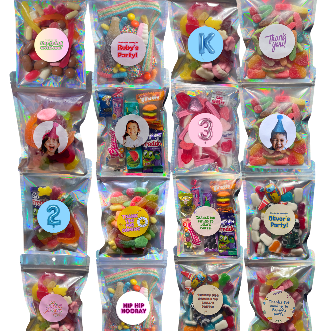 Personalised Birthday Party Lolly Bags (min 12)