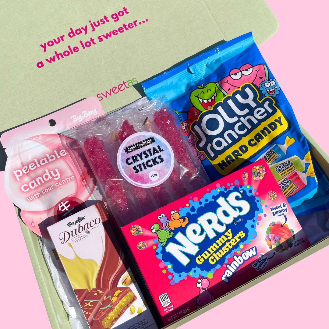 Trending TikTok Candy Gift Box – Gummy, Dubai Chocolate & Crystal Sticks