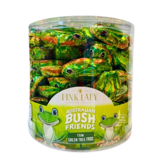 Milk Chocolate Green Tree Frog - Tub of 100