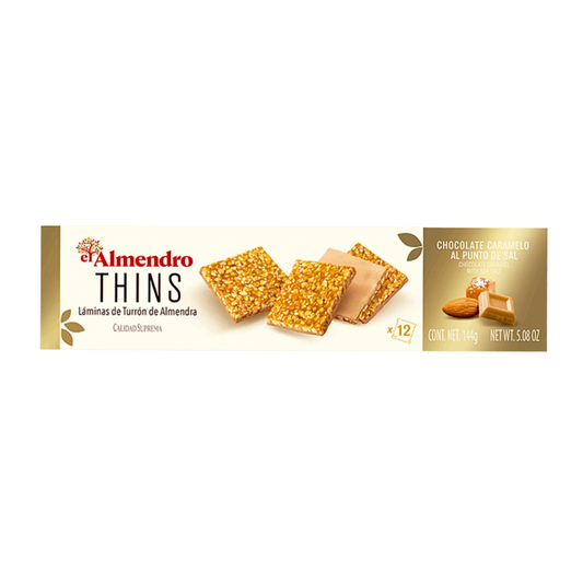 Thin Almond Turron / Choc Caramel & Sea Salt / 12 pack