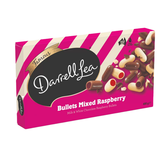 Darrell Lea Bullets Mixed Raspberry Box - 400g