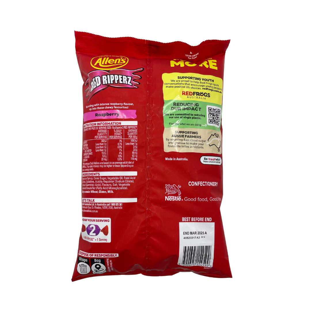 Allen's Red Ripperz Bite Size - 800g pack