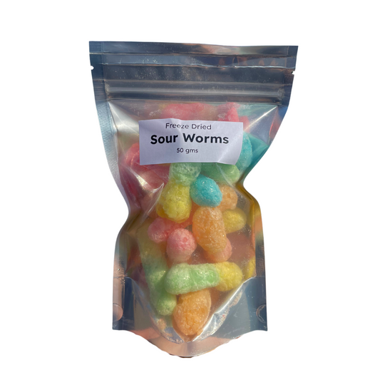 Freeze Dried Sour Worms - 50g