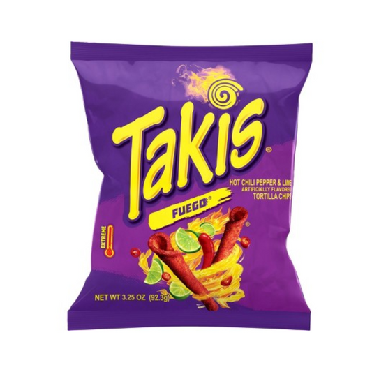 Takis Fuego Hot Chilli & Lime - 92.3g
