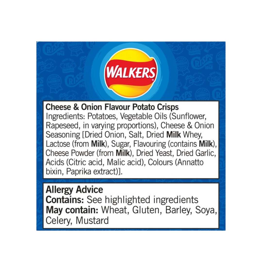 Walkers Crisps Cheese & Onion - 32.5g
