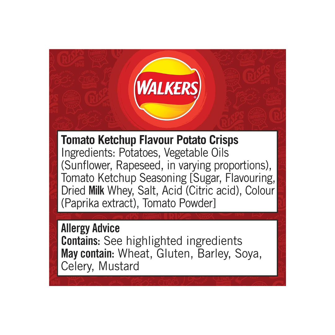 Walkers Crisps Tomato Ketchup - 32.5g – Sweet As